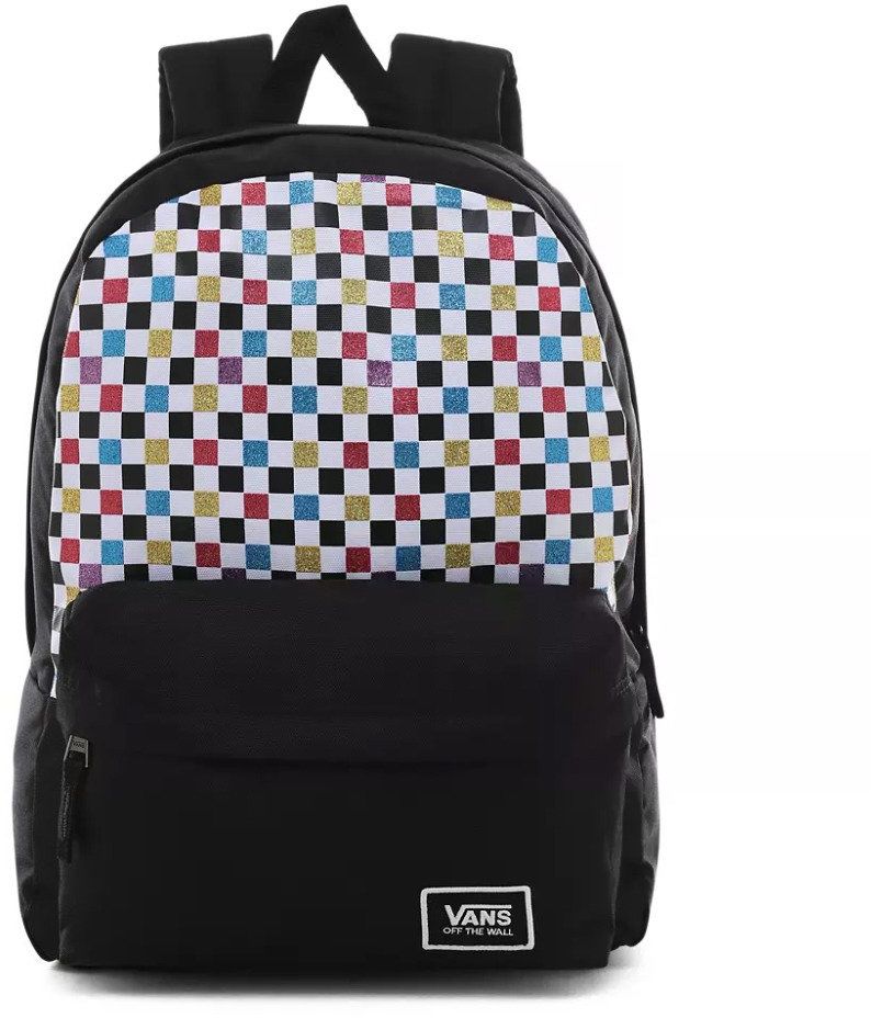 Vans Plecak szkolny Glitter Check Realm Backpack kratka brokat - VN0A48HGUX9