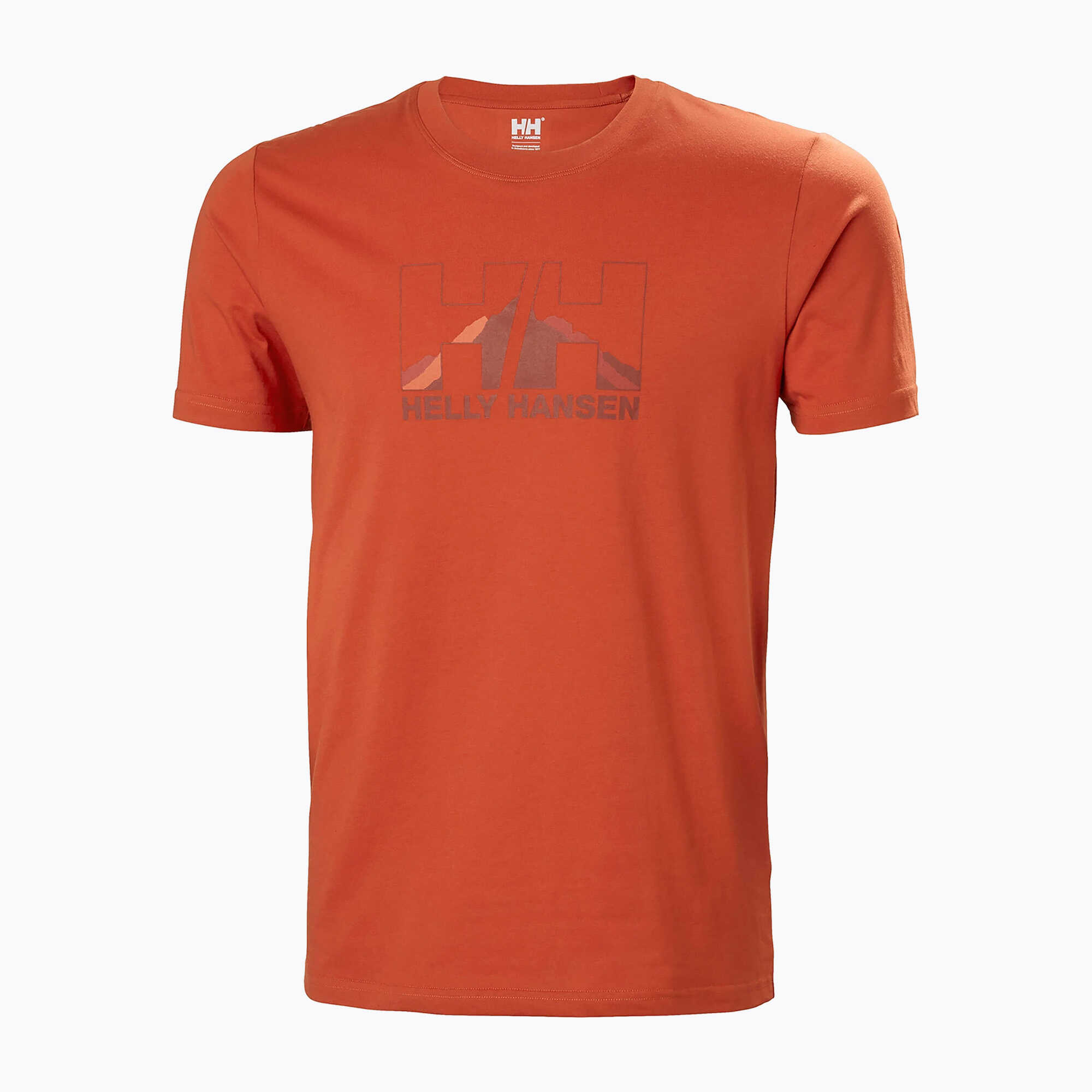 Koszulka trekkingowa męska Helly Hansen Nord Graphic pomarańczowa 62978_308 WYSYŁKA W 24H 30 DNI NA ZWROT