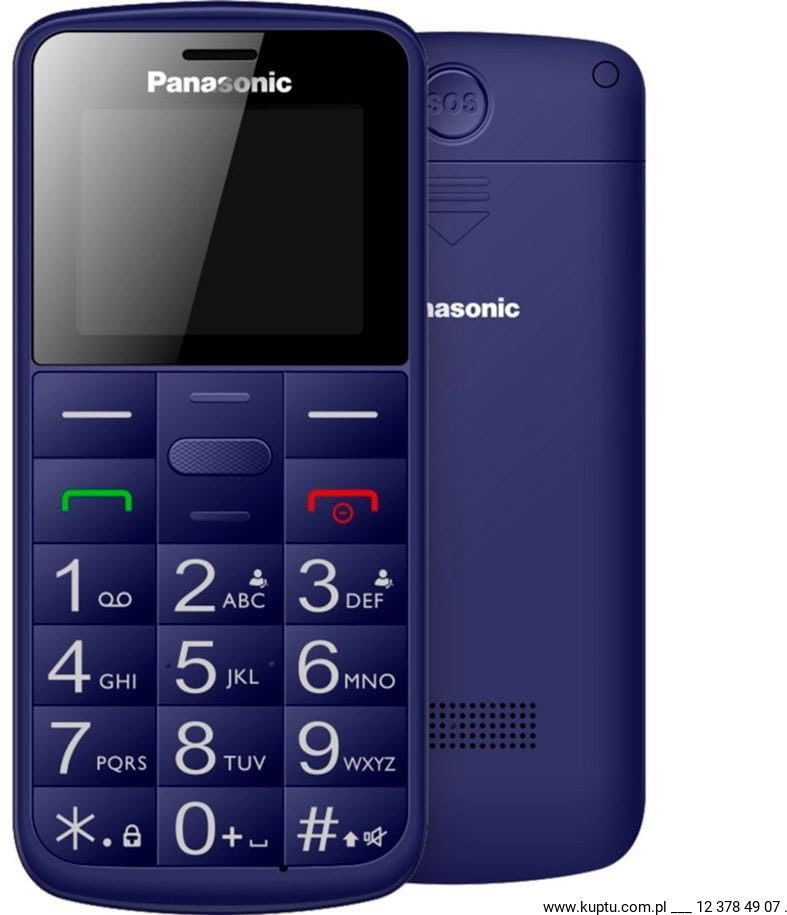 Panasonic KX-TU110EXC, telefon GSM niebieski