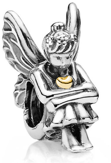 Rodowany srebrny charms do pandora anioł aniołek angel serce heart srebro 925 PAS180