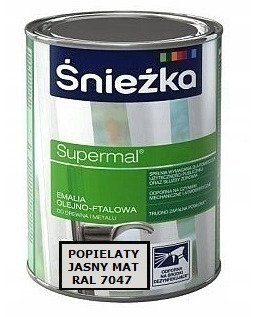 Supermal Emalia Olejno-ftalowa Popie Jasny Mat 0,8