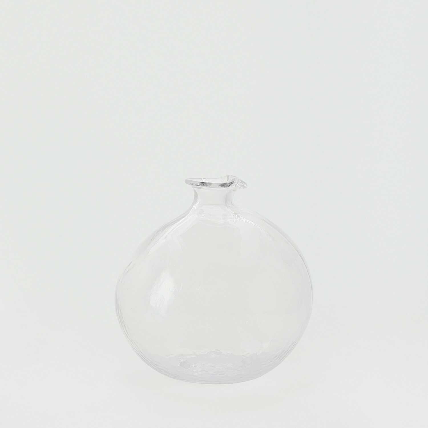 Reserved - Szklany wazon - Biały