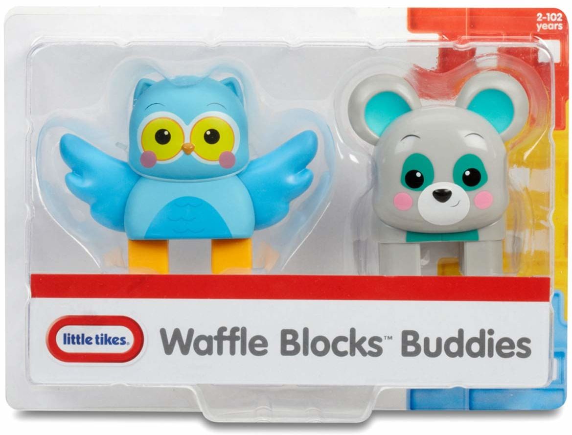 little tikes Waffle Blocks 2 figurki, sowa i niedźwiedź